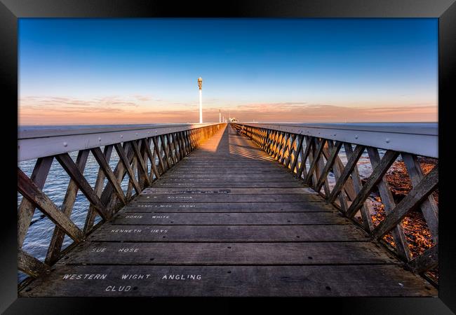 Yarmouth Pier Isle Of Wight Framed Print by Wight Landscapes