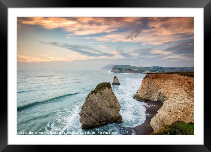 Freshwater Bay Isle Of Wight Framed Mounted Print by Wight Landscapes