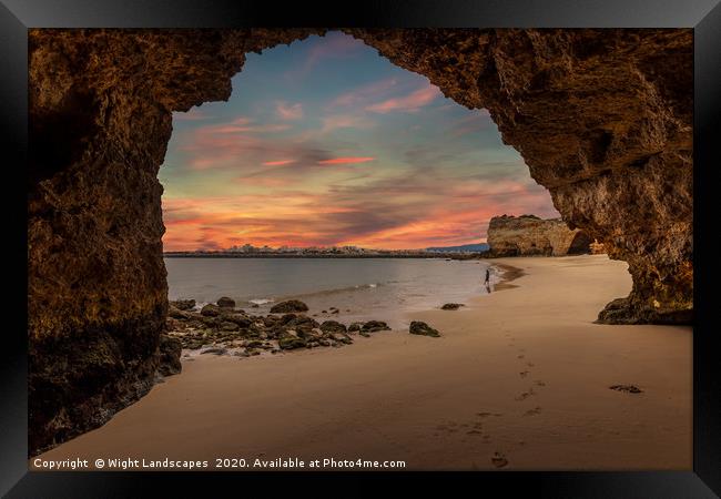 The Caves Of Ferragudo Framed Print by Wight Landscapes