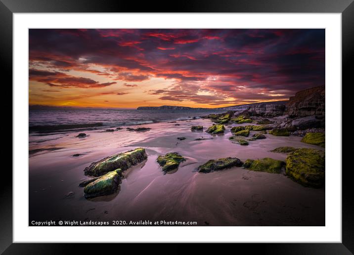 Compton Bay Isle Of Wight Framed Mounted Print by Wight Landscapes