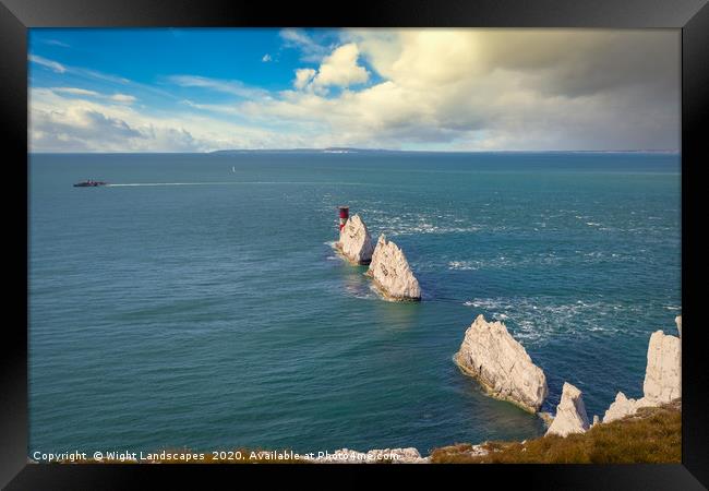 Waverley At The Needles Framed Print by Wight Landscapes