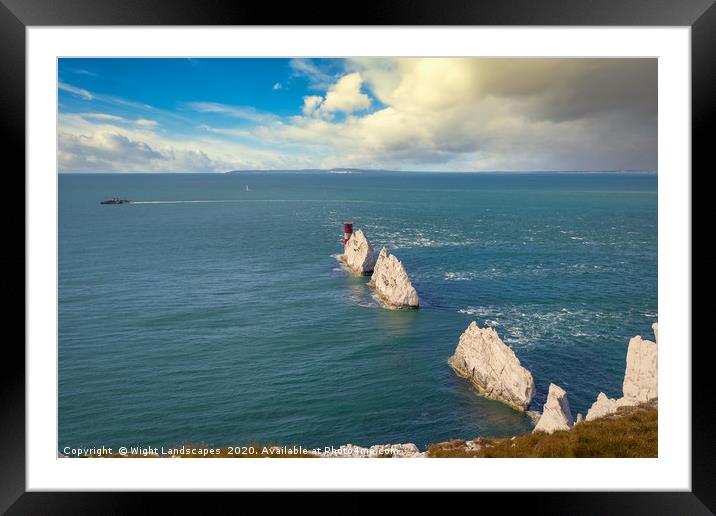 Waverley At The Needles Framed Mounted Print by Wight Landscapes