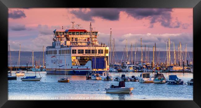 Wight Sun-Set Framed Print by Wight Landscapes