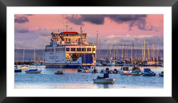 Wight Sun-Set Framed Mounted Print by Wight Landscapes