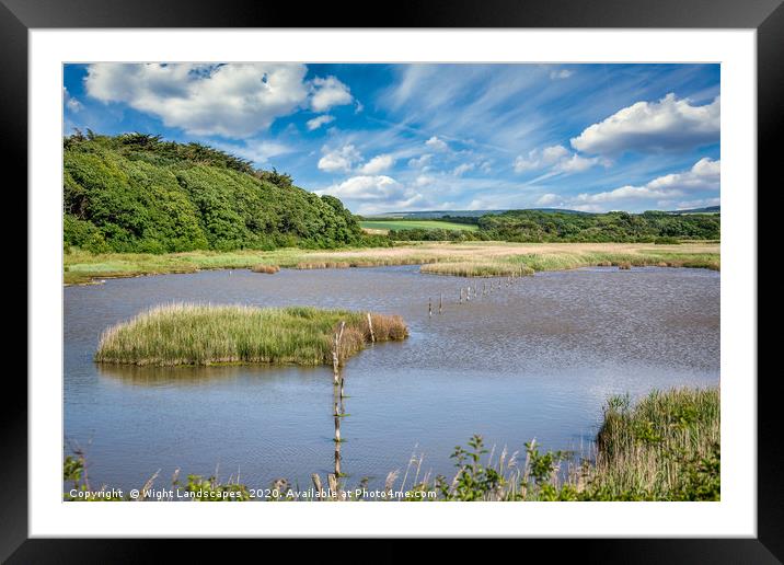 Yarmouth Salt Marshes IOW Framed Mounted Print by Wight Landscapes