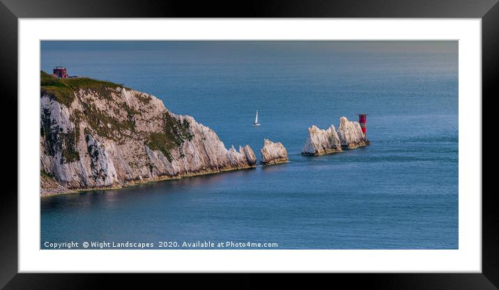 The Needles Isle Of Wight Framed Mounted Print by Wight Landscapes