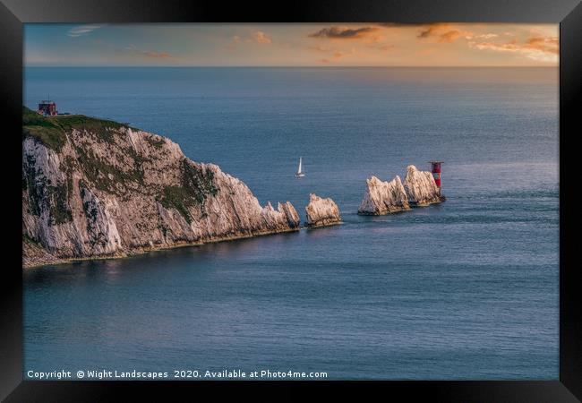 The Needles and Alum Bay Isle Of Wight Framed Print by Wight Landscapes