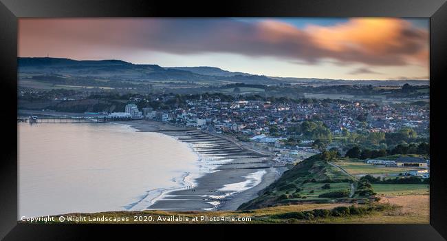 Sandown Isle Of Wight Panorama Framed Print by Wight Landscapes