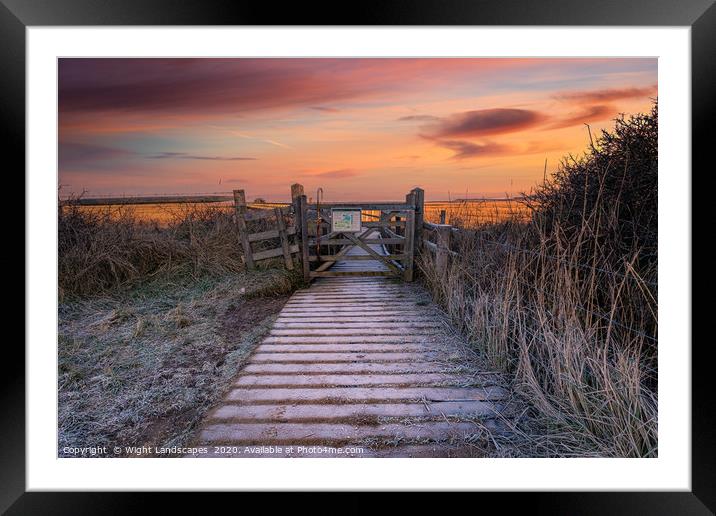 Newtown Saltmarsh IOW Framed Mounted Print by Wight Landscapes