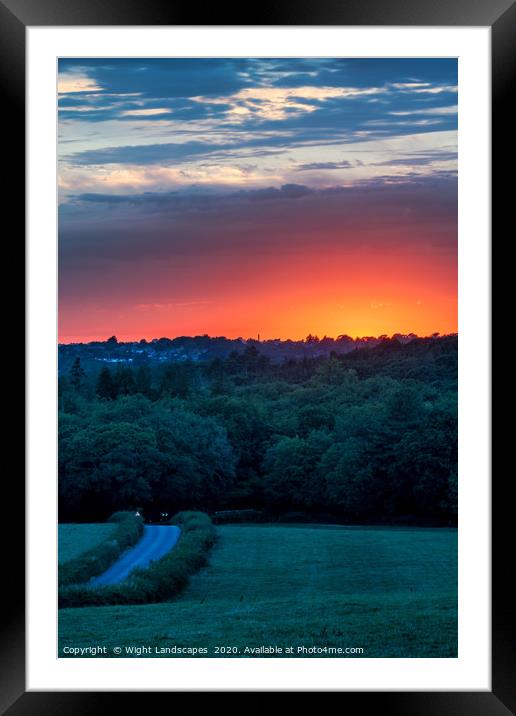 The Road To Firestone Copse Framed Mounted Print by Wight Landscapes