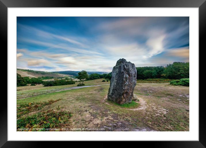 Mottistone Longstone Isle Of Wight Framed Mounted Print by Wight Landscapes