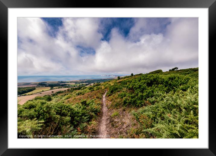 Mottistone Common Footpath Framed Mounted Print by Wight Landscapes