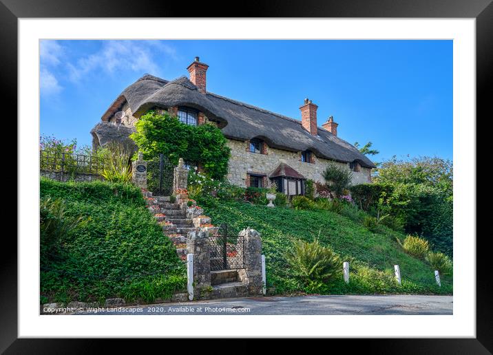 Hill Cottage Godshill IOW Framed Mounted Print by Wight Landscapes