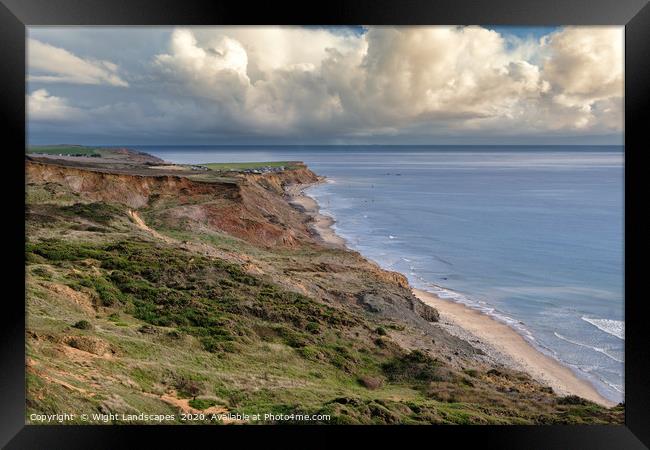 Compton Bay Landslip Isle Of Wight Framed Print by Wight Landscapes