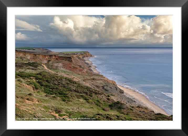 Compton Bay Landslip Isle Of Wight Framed Mounted Print by Wight Landscapes
