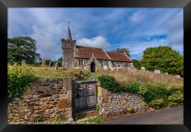 St Peters and St Pauls Parish Church Mottistone Framed Print by Wight Landscapes