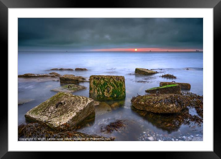 Seaview Sunrise Sinkers Framed Mounted Print by Wight Landscapes
