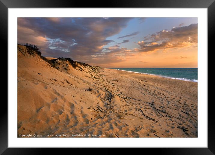 Praia de Faro Beach Framed Mounted Print by Wight Landscapes
