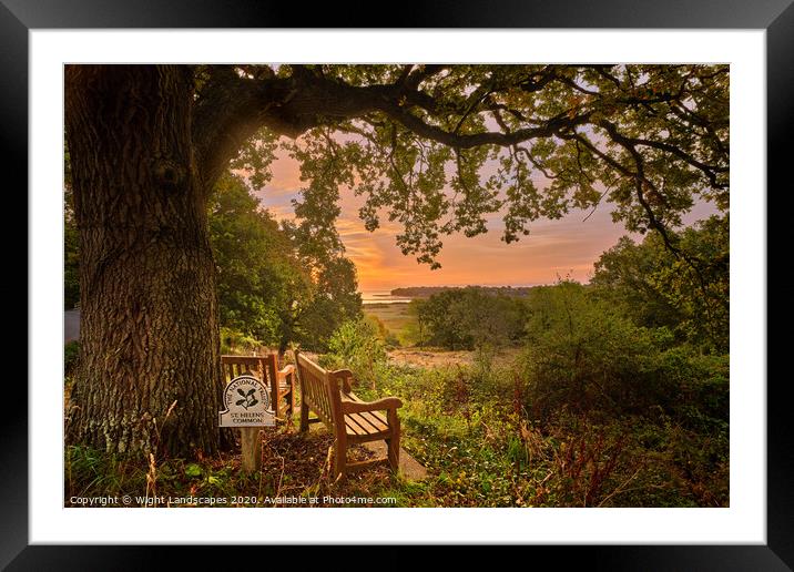 St Helens Common Sunrise Framed Mounted Print by Wight Landscapes