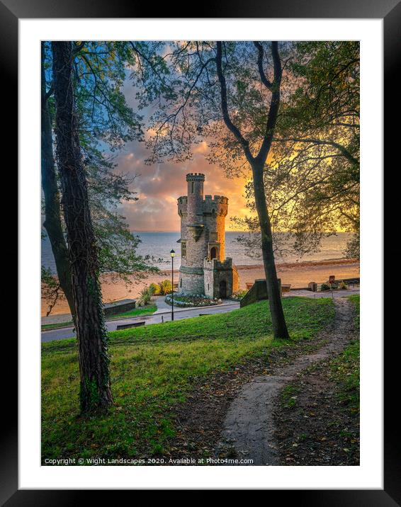 Dawn Sunrise At Appley Tower Framed Mounted Print by Wight Landscapes