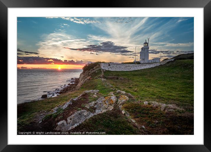 St Catherines Lighthouse Isle Of Wight Framed Mounted Print by Wight Landscapes