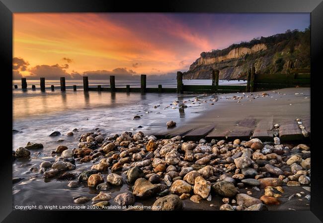 Shanklin Slipway Sunrise Framed Print by Wight Landscapes