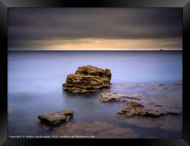 Rocks Of Seaview Isle Of Wight Framed Print by Wight Landscapes