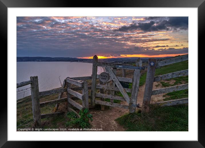 Sue's Gate Culver Down Framed Mounted Print by Wight Landscapes