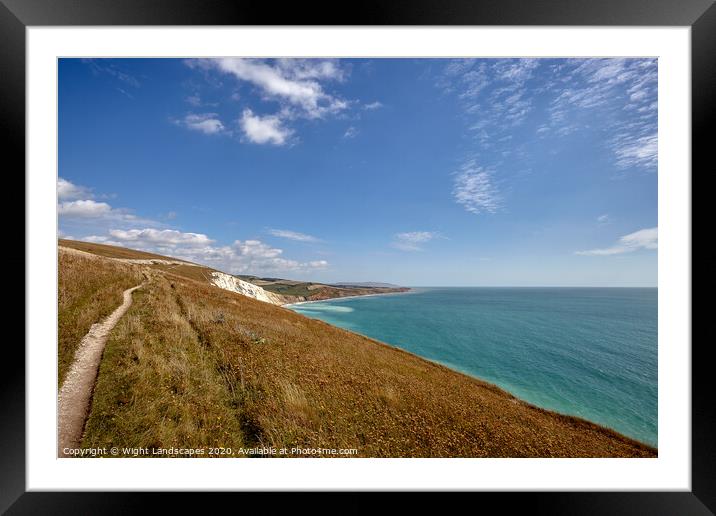 Path To Compton Bay Framed Mounted Print by Wight Landscapes