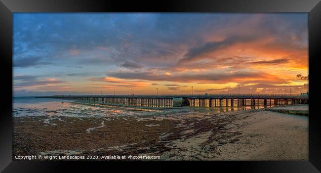 Ryde Pier Sunrise Panorama Framed Print by Wight Landscapes