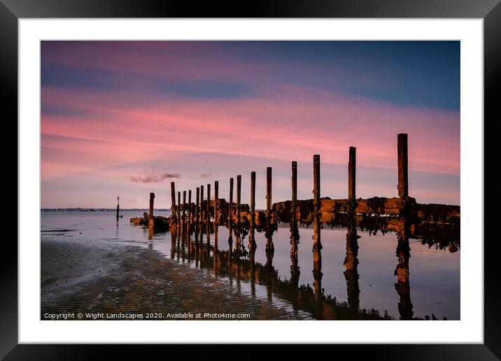 Bembridge Sunset Framed Mounted Print by Wight Landscapes