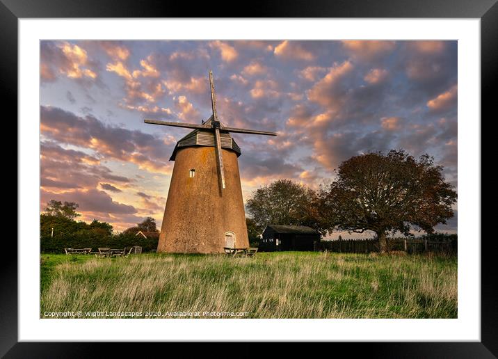 Bembridge Windmill Isle Of Wight Framed Mounted Print by Wight Landscapes