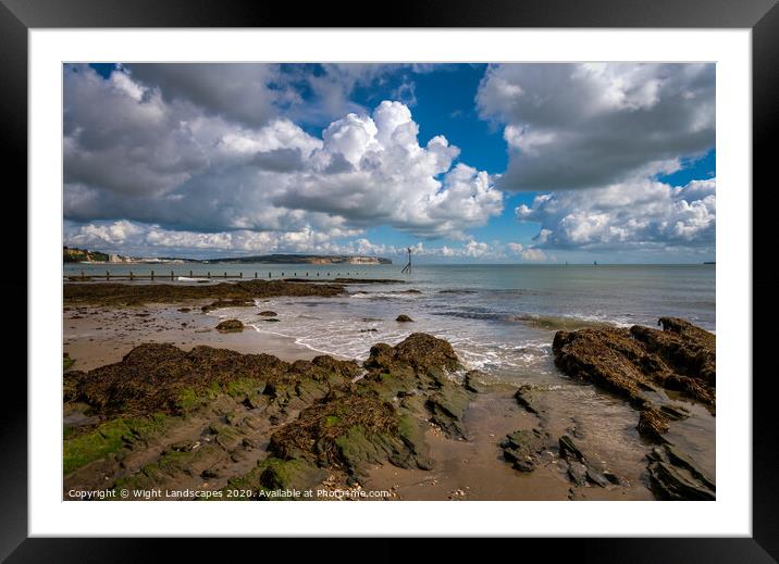 Small Hope Beach Shanklin Framed Mounted Print by Wight Landscapes