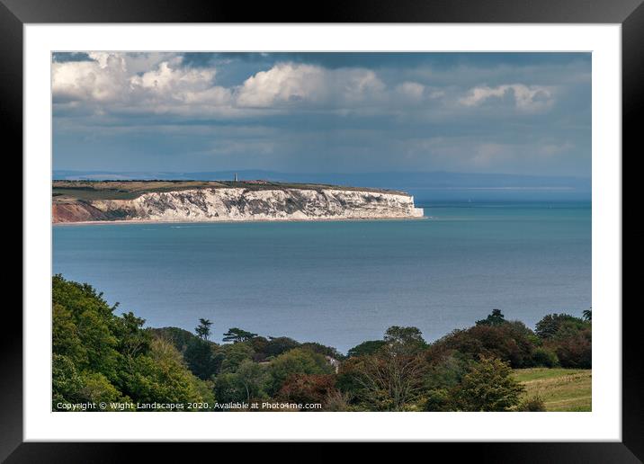Culver Cliffs and Down Isle Of Wight Framed Mounted Print by Wight Landscapes