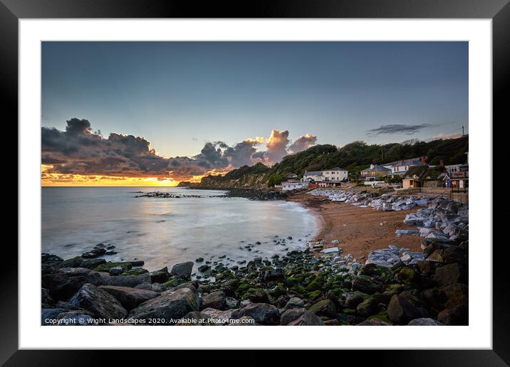 Steephill Cove Sunset Framed Mounted Print by Wight Landscapes