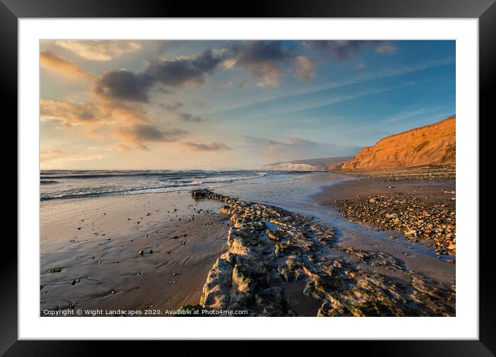 Compton Bay Isle Of Wight Framed Mounted Print by Wight Landscapes