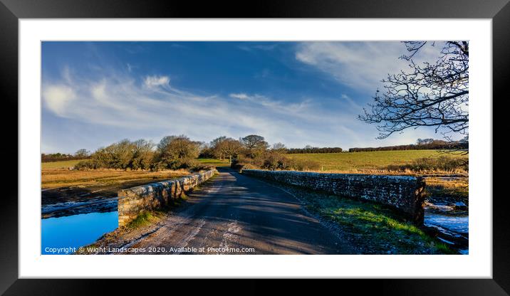 The Road To Newtown Framed Mounted Print by Wight Landscapes