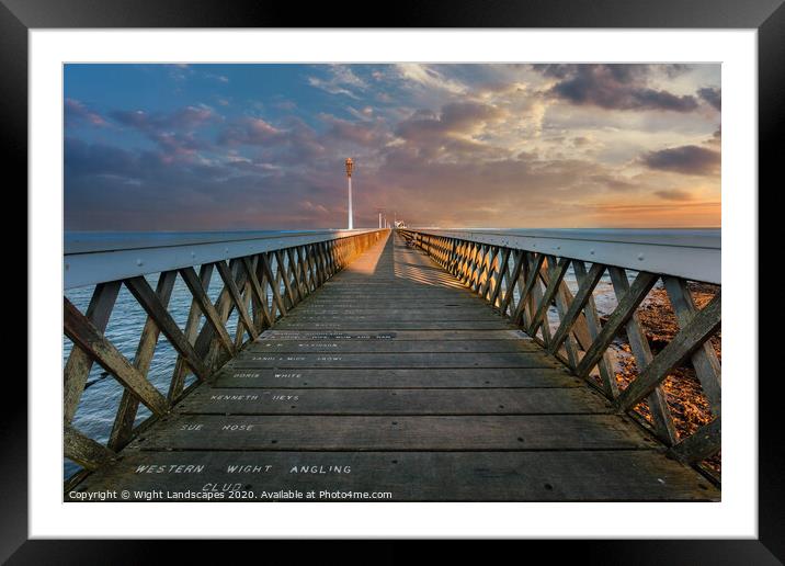 Yarmouth Pier Framed Mounted Print by Wight Landscapes