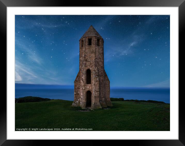 Pepperpot At Night Framed Mounted Print by Wight Landscapes