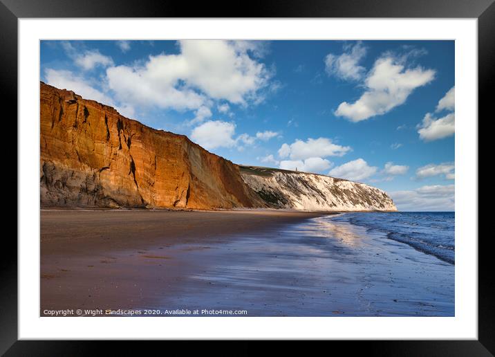 Red Cliff And Culver Cliff Framed Mounted Print by Wight Landscapes
