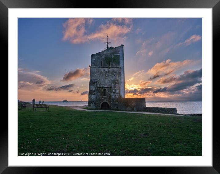Old St. Helens Church Sunrise Framed Mounted Print by Wight Landscapes