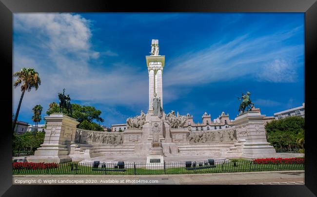 Monument to the First Spanish Constitution of 1812 Framed Print by Wight Landscapes