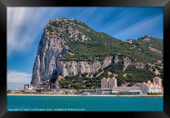 Rock Of Gibraltar Framed Print by Wight Landscapes