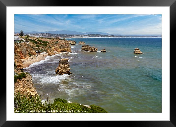 Praia de Dona Ana Framed Mounted Print by Wight Landscapes