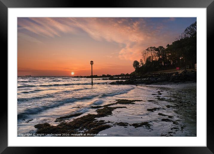 Sunrise At Seagrove Bay Framed Mounted Print by Wight Landscapes