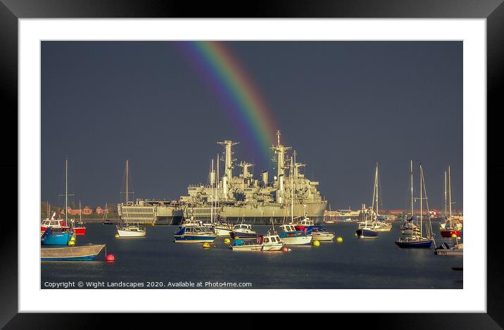 Storm Over Portsmouth Framed Mounted Print by Wight Landscapes