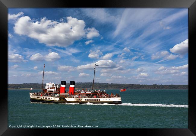 PS Waverley Round The Island Cruise Framed Print by Wight Landscapes