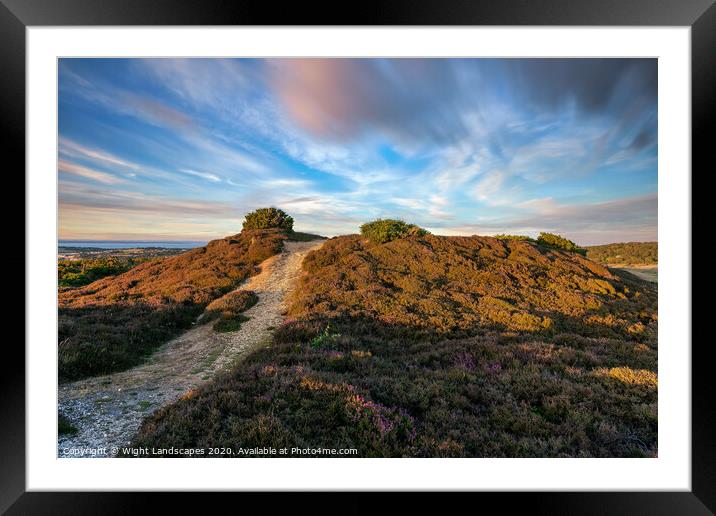 Headon Hill Barrow Framed Mounted Print by Wight Landscapes