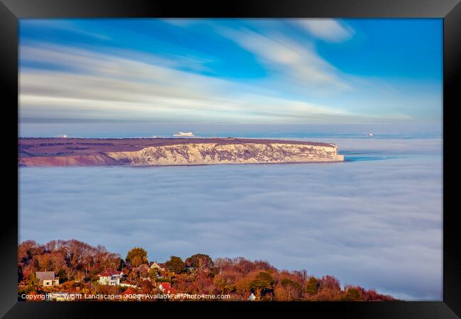 Fog In The Bay Framed Print by Wight Landscapes