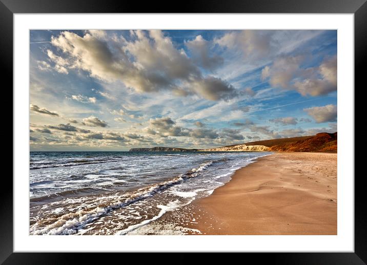 Compton Bay Beach Framed Mounted Print by Wight Landscapes